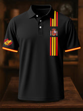 Haut à manches courtes imprimé drapeau de l'Espagne pour hommes